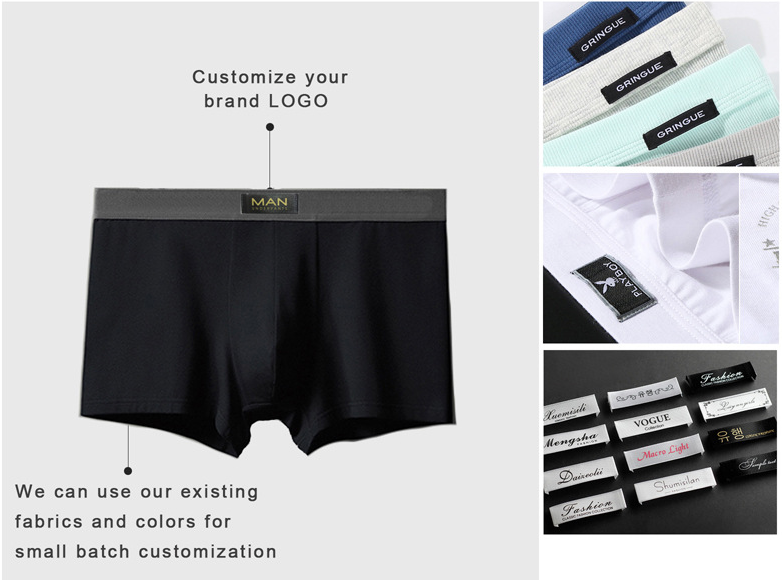 Custom underwear logo, custom underwear label with good price.